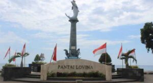 Obyek Wisata Pantai Lovina di Desa Kalibukbuk, Kecamatan Buleleng, Kabupaten Buleleng, Bali, Indonesia