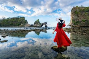 Pantai Atuh Nusa Penida atau yang lebih dikenal dengan Atuh Beach. photo created by tawatchai07 - www.freepik.com